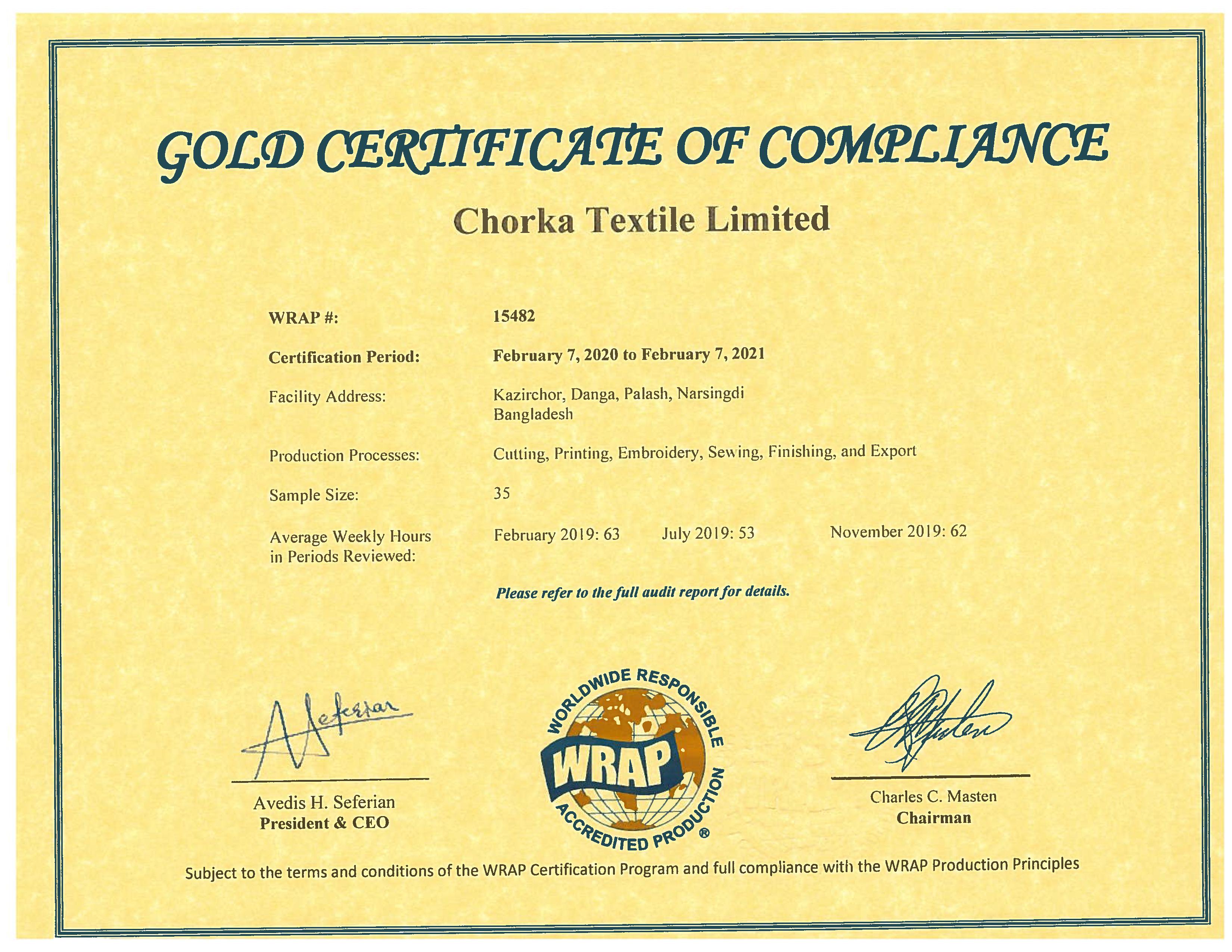 GOLD Certificate